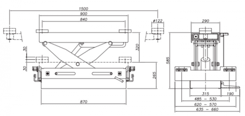 Гидравлическая траверса Werther 406P.5 (OMA 544A.05)