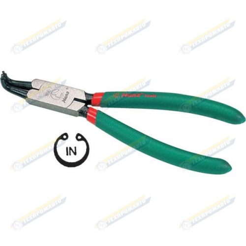 Съемник внутр. стопорных колец 210 мм изогн.