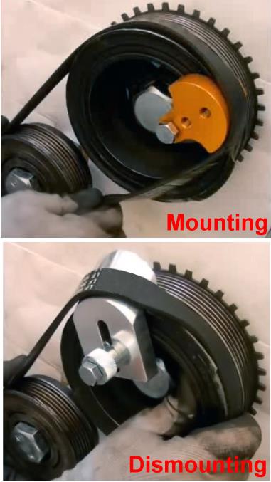 Набор приспособлений для установки и снятия приводных ремней