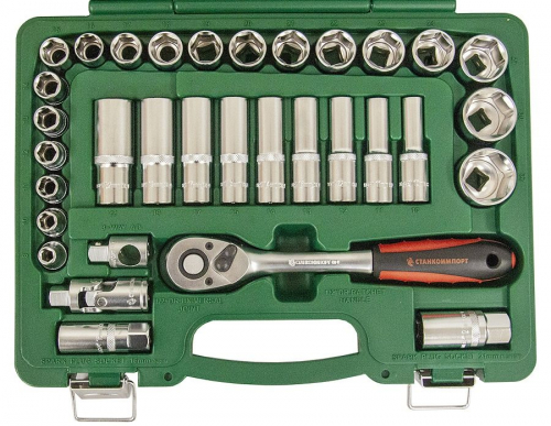 Набор инструмента (62 предмета) СТАНКОИМПОРТ НАБ.12.00.62