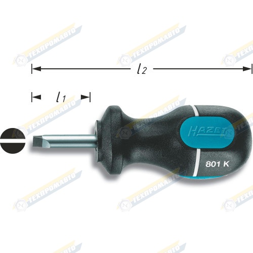 Отвертка плоская короткая