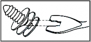 Съемник пистонов обшивки авто 190 мм, KA-6283