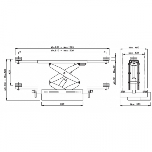 Траверса с пневмогидравлической помпой,WERTHER 496М.3 (OMA542.03) Италия