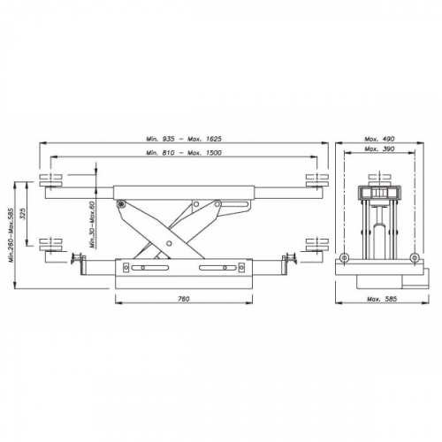 Траверса с пневмогидравлической помпой, WERTHER 404P.5 (ОМА543А.05) Италия