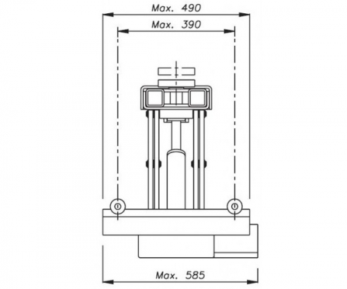 Траверса с пневмогидравлической помпой, WERTHER 404P.5 (ОМА543А.05) Италия