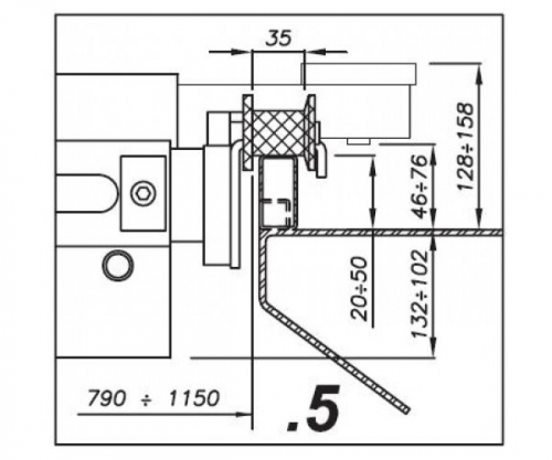 Траверса с пневмогидравлической помпой, WERTHER 404P.5 (ОМА543А.05) Италия