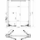 Автомобильный двухстоечный подъемник ТЕМП TU4000R с верхней связью 380V